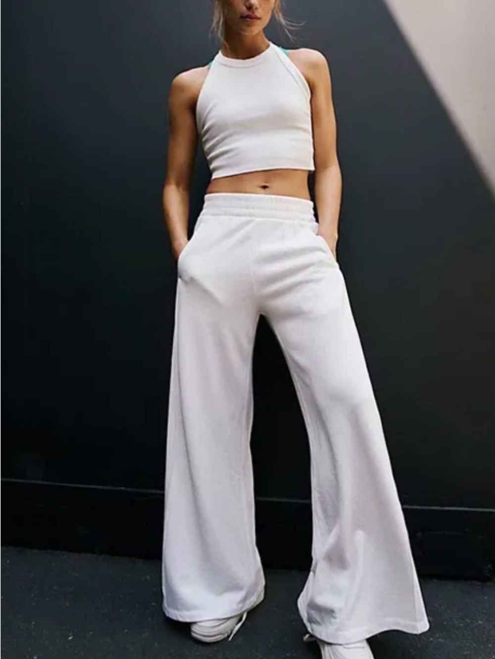 FP Movement by Free People SET!  XL - High-Rise Wide Leg Pants and Crop rib top